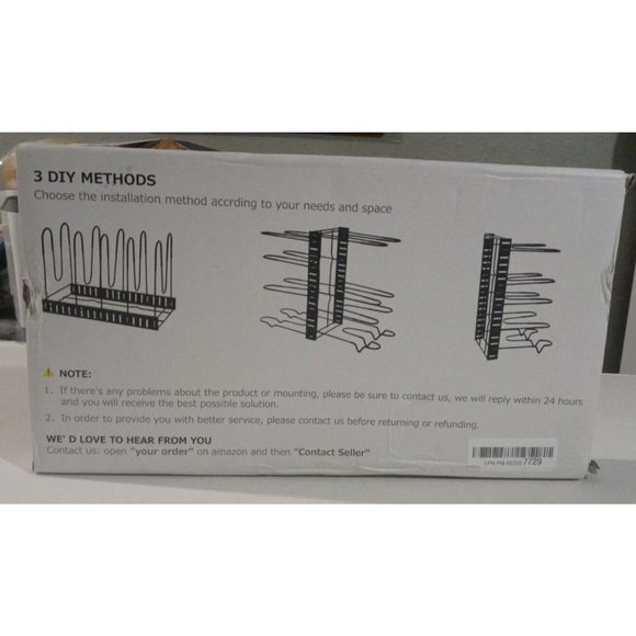 Pan Organizer Rack for Cabinet Pot with 3 Diy Methods Black